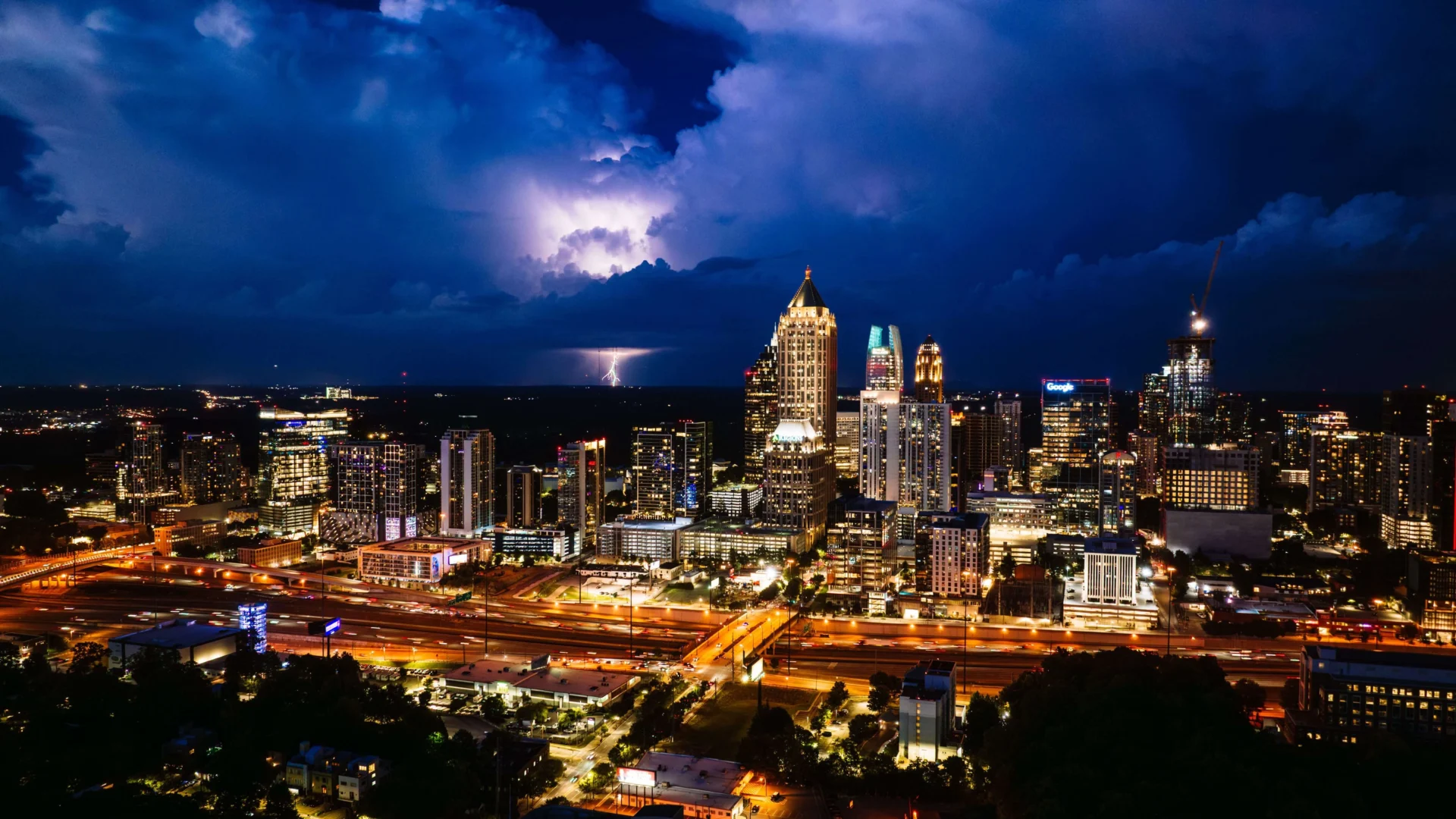 Lightning strikes before creating atlanta storm damage