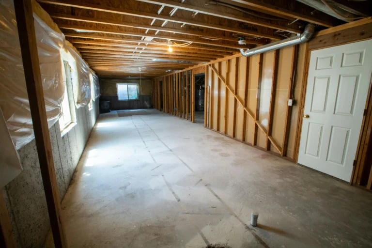 Sewage backup flooding in a residential basement